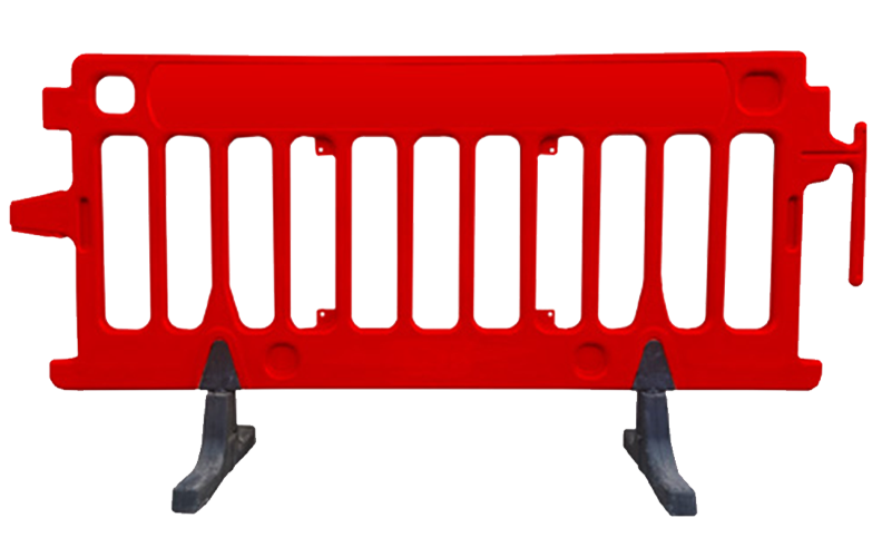 Red Colored Plastic Barricade