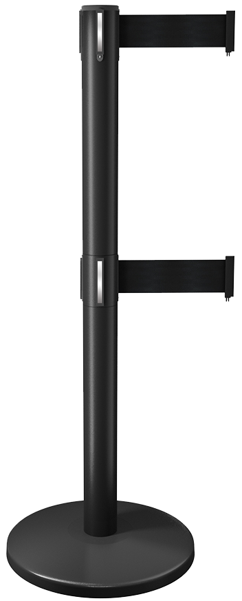 Queue Master Breakaway Twin Retractable Belt Barrier 550