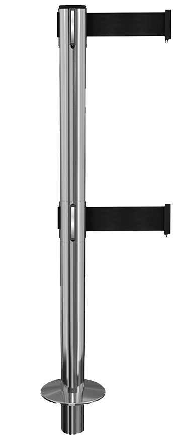 Removable Retractable Belt Barrier 250 Twin