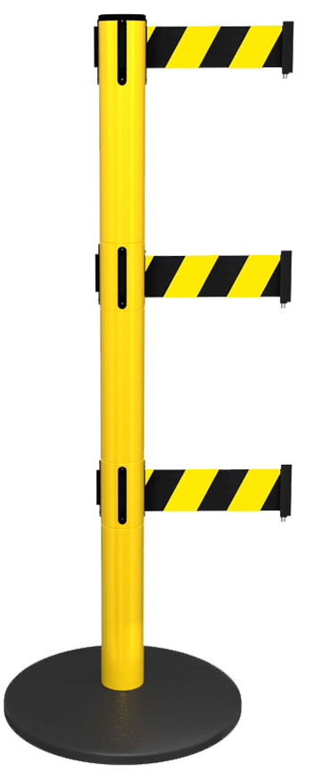Safety Retractable Belt Barrier Triple