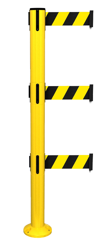 Safety Fixed Retractable Belt Barrier 250 Triple