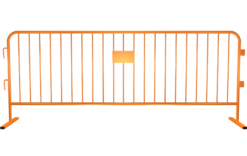 Orange Colored Steel Barricade