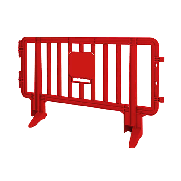Red Colored Plastic Barricade