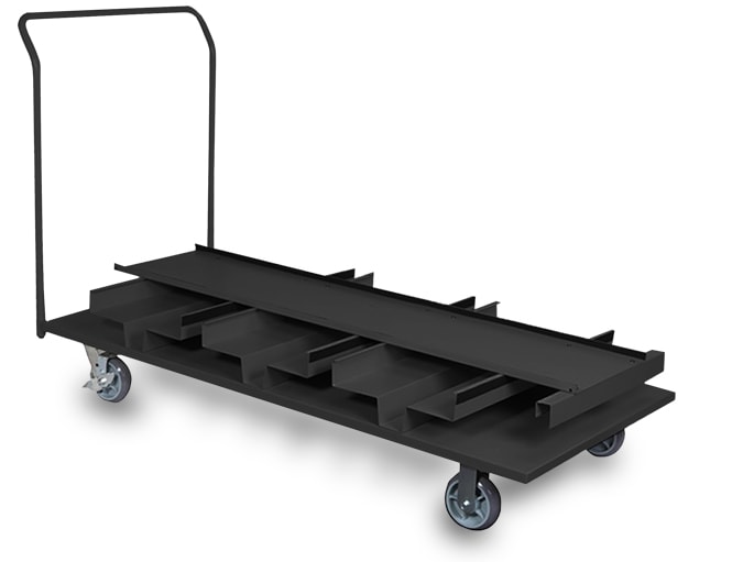 Retractable belt storage cart
