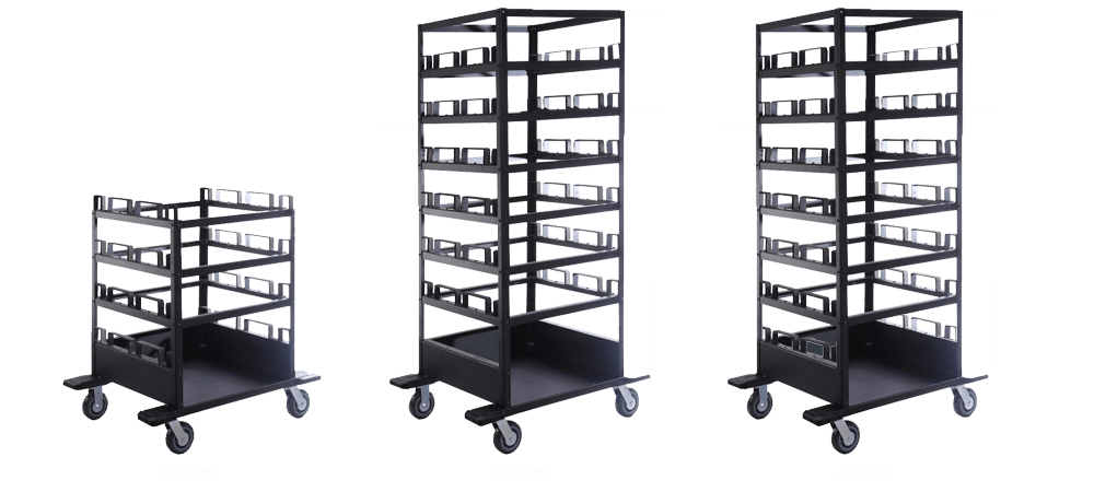 horizontal storage cart