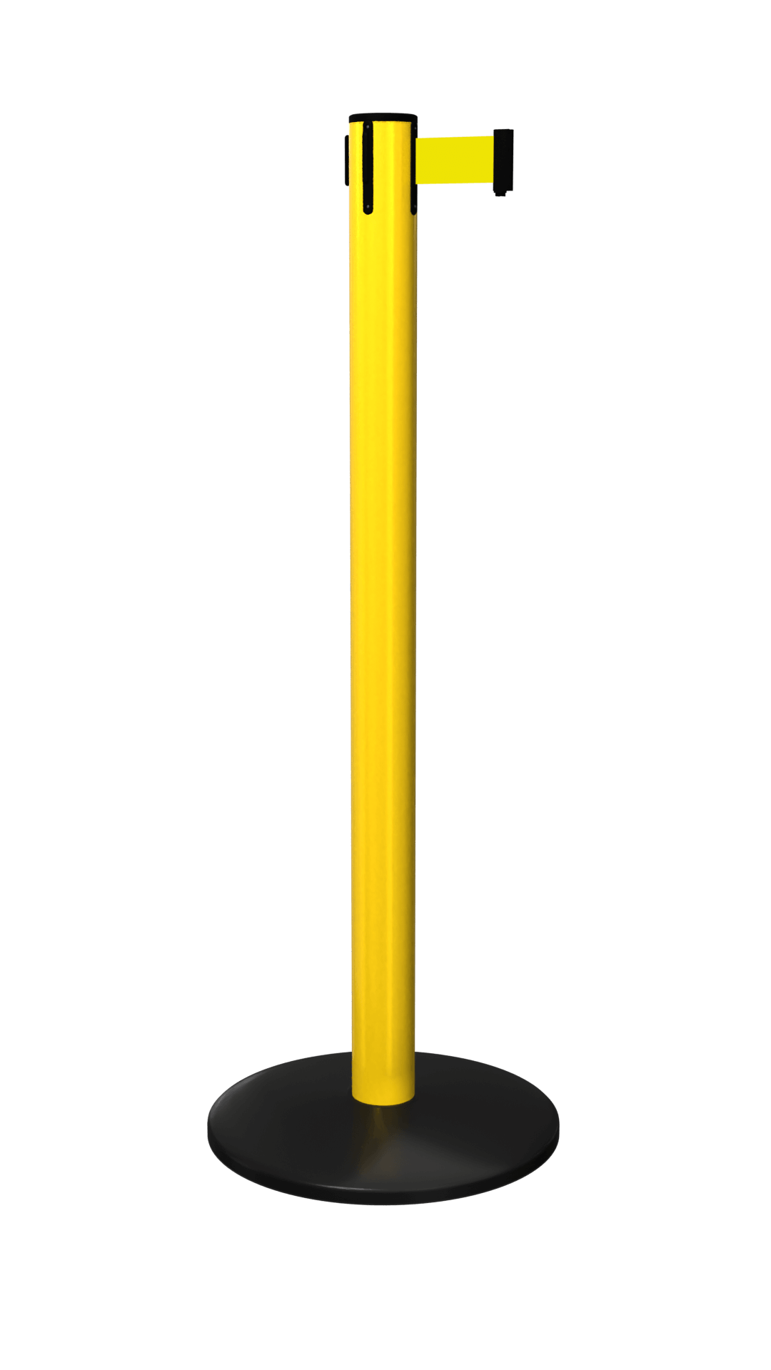 Retractable Belt Barrier yellow