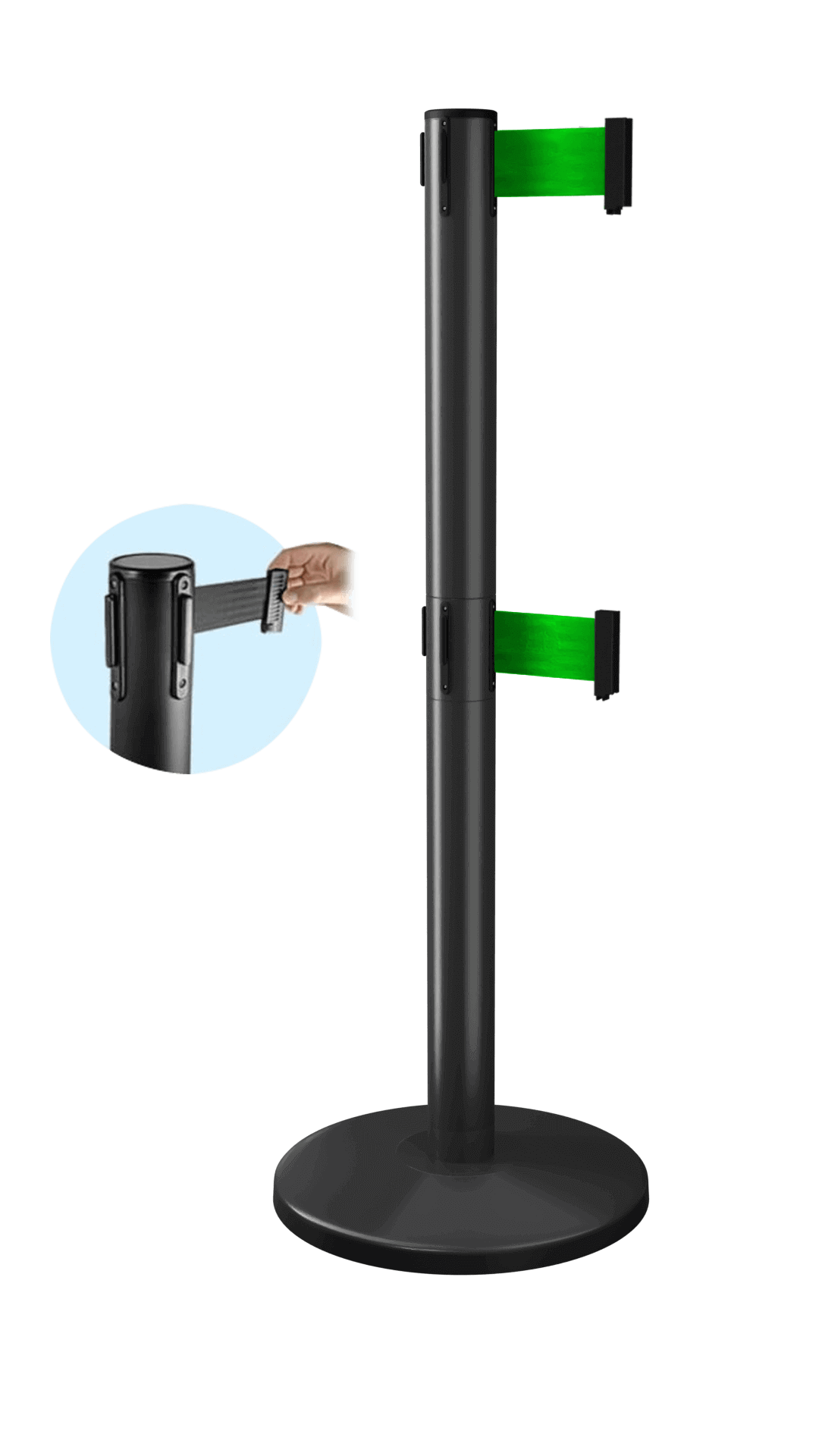 Retractable Belt Barrier Twin
