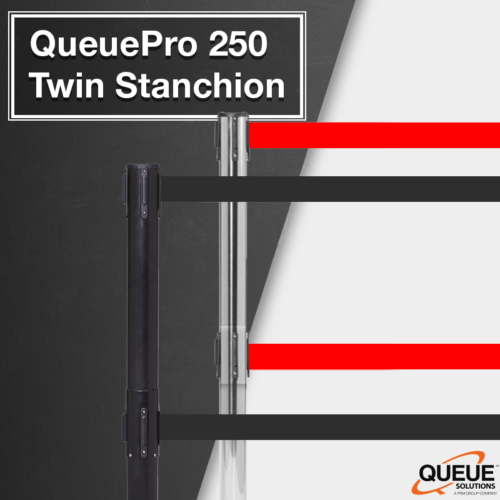 Optimizing Crowd Control with the QueuePro 250 Twin Belt Stanchion