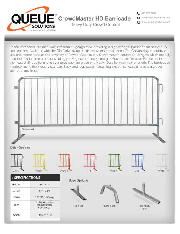 CrowdMaster HD Spec Sheet