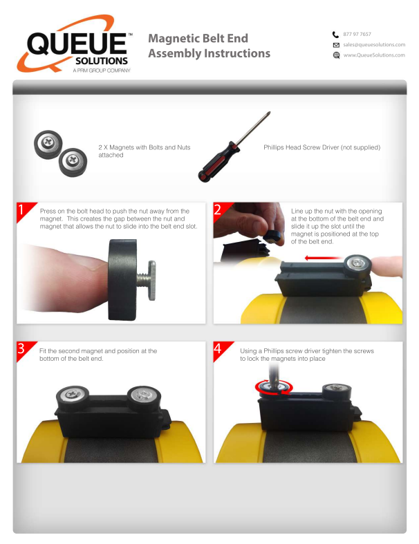 Magnetic belt end Assembly