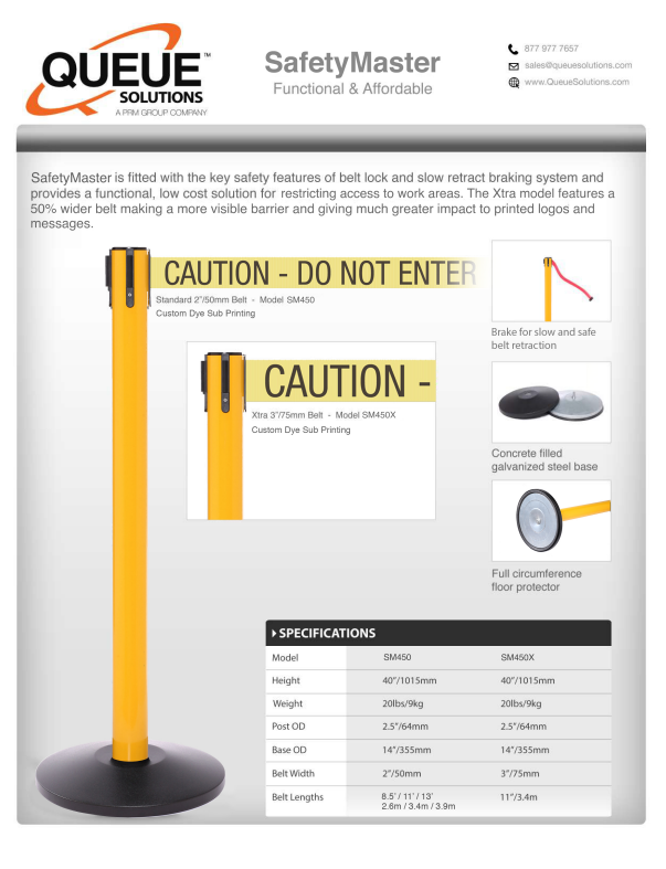 Safety Master Spec Sheet