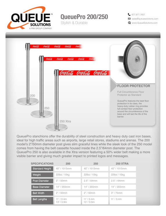 spec Sheet Queue Pro