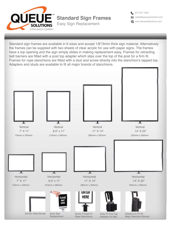 Standard Sign Spec Sheet