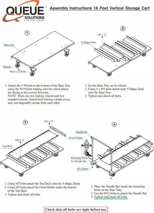 18 post vertical cart