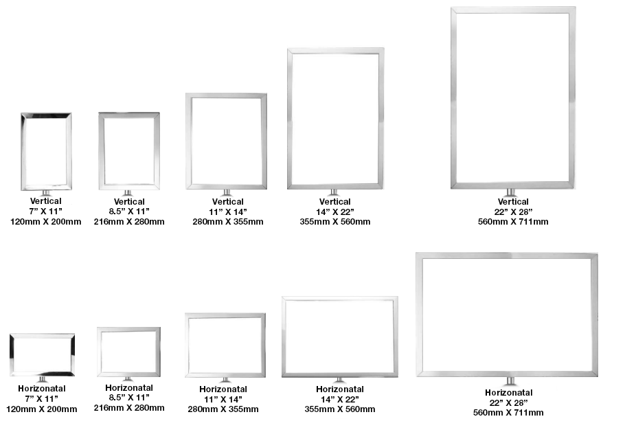 Post Top Sign Sizes