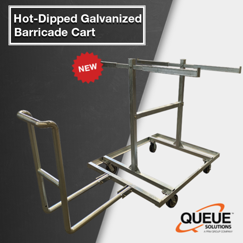 Hot-dipped galvanized barricade cart