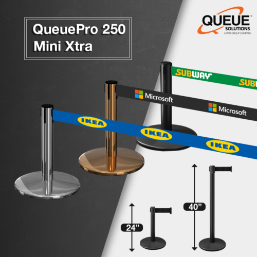 The QueuePro Mini 250 Xtra: Knee-High Crowd Control with a Highly Visible 3-Inch Belt