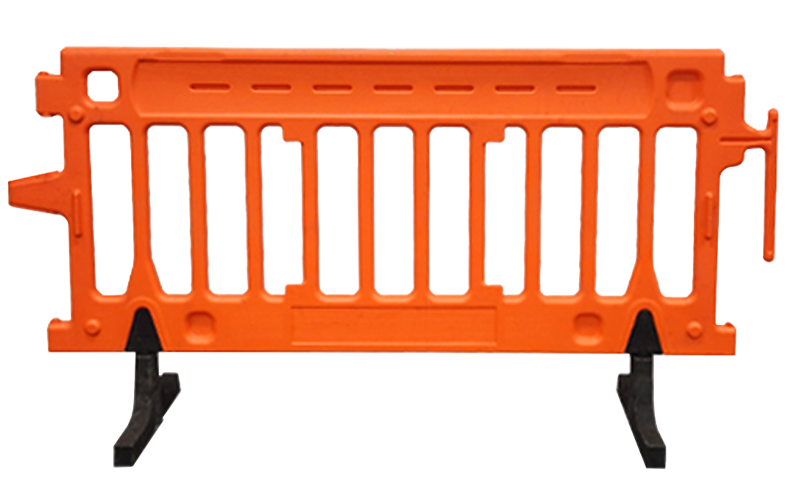 orange Colored Plastic Barricade