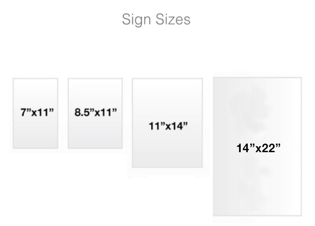 Sign Sizes