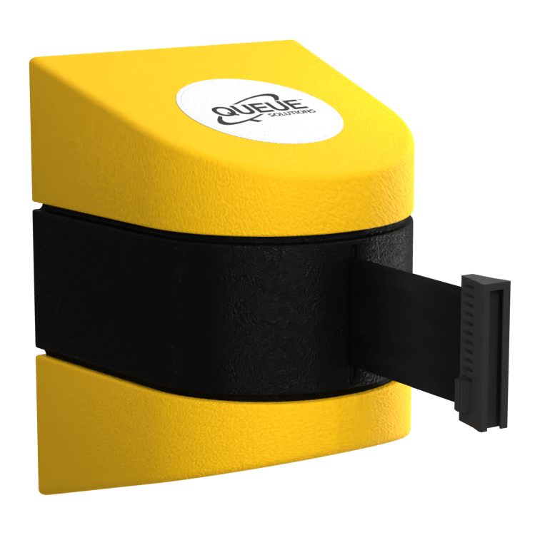 The Yellow WallPro 450 showing a wall mounted crowd control unit