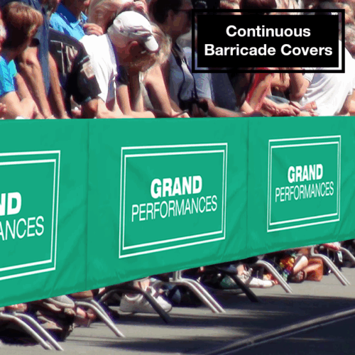 Branded Barricade Covers : Seamless Style Meets Crowd Control