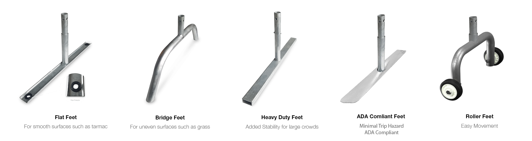 Barricade Feet Options